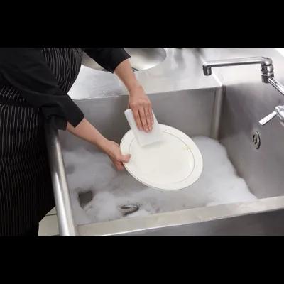 Scotch-Brite 7000045879 Scotch-Brite 9030 Scrubbing Pad 5X3.5 IN Light Duty Fiber White Rectangle Dishwasher Safe - pack of 40