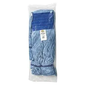 Nationwide Sales & Service Inc 90135B Mop Head Blue Cotton Blend (80% Cotton, 20% Polyester) Loop End Lint Free #24