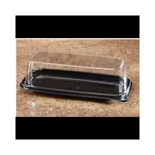 Hoagie & Sub Take-Out Container Base Medium (MED) 9.5X4.5X0.8 IN PET Black Rectangle - pack of 300 Hoagie & Sub Take-Out Container Base Medium (MED) 9.5X4.5X0.8 IN PET Black Rectangle - pack of 300