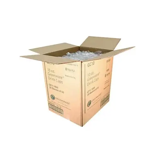 Greenware Cold Cup 10 OZ PLA Clear - pack of 1000 Greenware Cold Cup 10 OZ PLA Clear - pack of 1000