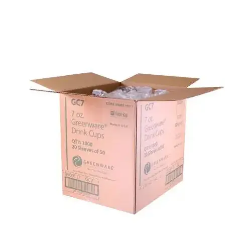 Greenware Cold Cup 7 OZ PLA Clear - pack of 1000