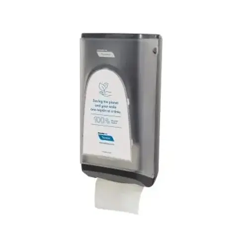 Tandem Napkin Dispenser Gray Plastic Interfold Stand Wall Mount