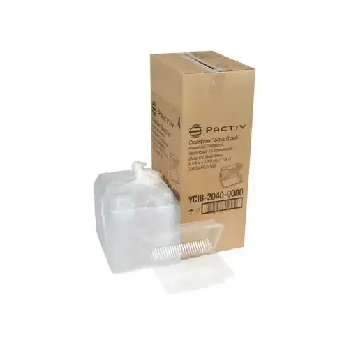 Take-Out Container Hinged With Dome Lid 9.25X6.25X3.25 IN OPS Clear Rectangle - pack of 200 Take-Out Container Hinged With Dome Lid 9.25X6.25X3.25 IN OPS Clear Rectangle - pack of 200