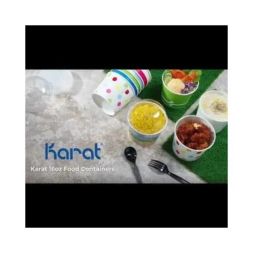 Karat Lid Flat 4.41 IN PP Clear Round For 16 OZ Container - pack of 1000