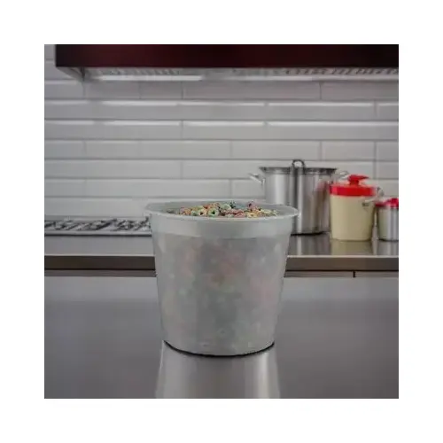 Classic Line Bucket & Tub Base 168 OZ HDPE Translucent Round - pack of 100