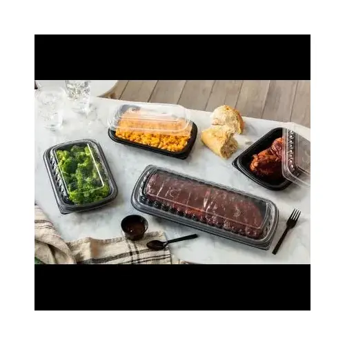 Pactic Half Rib Containers Pactiv Corporation 0CNC10700DZY Half Rib Take-Out Container Base & Lid ...