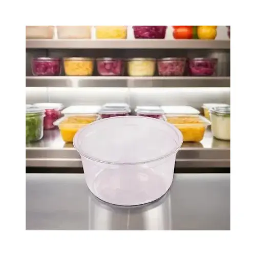 Deli Container Base 28.5 OZ APET Clear Round - pack of 252