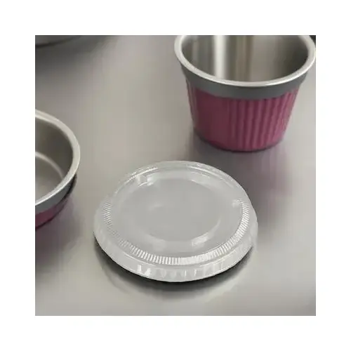 Lid Flat Plastic Clear Round For 1.5-2-2.5 OZ Souffle & Portion Cup - pack of 2500