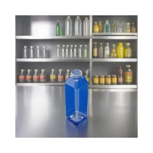 Juice Bottle 16 OZ PET Clear Square - pack of 160 Juice Bottle 16 OZ PET Clear Square - pack of 160
