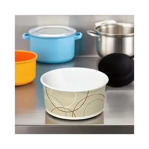 Food Container Base 3 OZ Double Wall Poly-Coated Paper Multicolor Champagne Round - pack of 1000