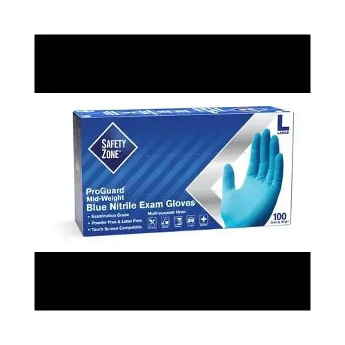 Gloves XXL Blue Nitrile Rubber Disposable Powder-Free - pack of 1000