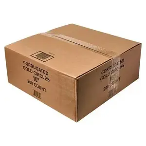 Vineland Packaging Z16573-1-- Cake Circle 10 IN Paperboard Gold Round Scalloped - pack of 200