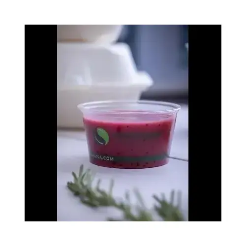 Souffle & Portion Cup 4 OZ PLA Clear Stock Print Round - pack of 2000 Souffle & Portion Cup 4 OZ PLA Clear Stock Print Round - pack of 2000