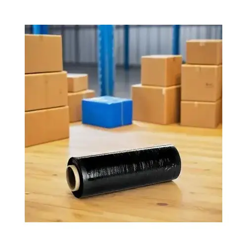 Stretch Film 18 IN Black Blown Film 80GA - pack of 4