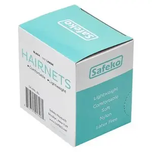 Safeko HC-HNL-BK Safeko Hairnet 24 IN Lightweight Ultra Comfortable - pack of 144