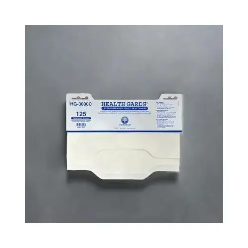 Health Gards Toilet Seat Cover White Half-Fold Lever Dispensed - pack of 3000