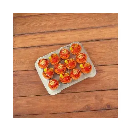 Cupcake Hinged Container With Dome Lid 9.63X6.88X3.7 IN 12 Compartment PET Clear Rectangle - pack of 100 Cupcake Hinged Container With Dome Lid 9.63X6.88X3.7 IN 12 Compartment PET Clear Rectangle - pack of 100