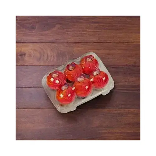 Cupcake Hinged Container With Dome Lid 6X6X2.25 IN 6 Compartment PET Clear Rectangle - pack of 150 Cupcake Hinged Container With Dome Lid 6X6X2.25 IN 6 Compartment PET Clear Rectangle - pack of 150