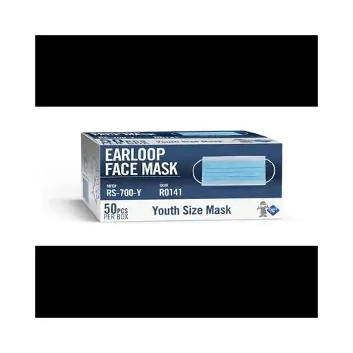 Mask Y Blue 3PLY PP Ear Loop Adjustable Metal Nose Band - pack of 50