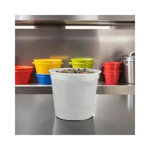 Bucket & Tub Base 160 OZ Plastic White - pack of 100