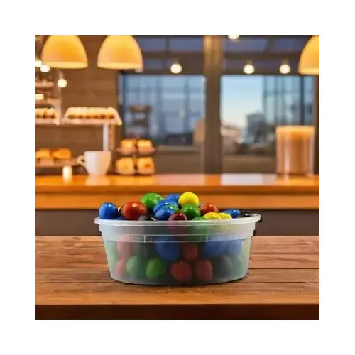 Deli Container Base & Lid Combo Plastic Round - pack of 250