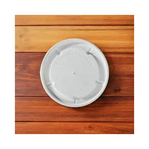 Lid Flat PS White For 16-24-32 OZ Squat Container Unhinged - pack of 500