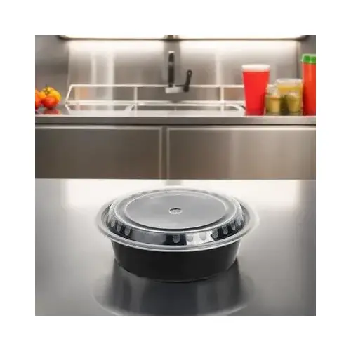 Take-Out Container Base & Lid Combo 32 OZ Plastic Round - pack of 150 Take-Out Container Base & Lid Combo 32 OZ Plastic Round - pack of 150