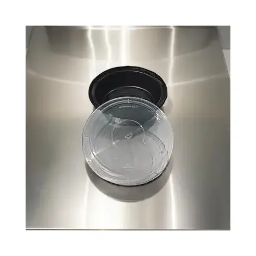 Take-Out Container Base & Lid Combo With Dome Lid 16 OZ Plastic Black Clear Round - pack of 150 Take-Out Container Base & Lid Combo With Dome Lid 16 OZ Plastic Black Clear Round - pack of 150