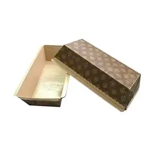 Novacart G9F10047BR Loaf Baking Mold 7X3X2 IN Brown Rectangle Siliconized - pack of 300