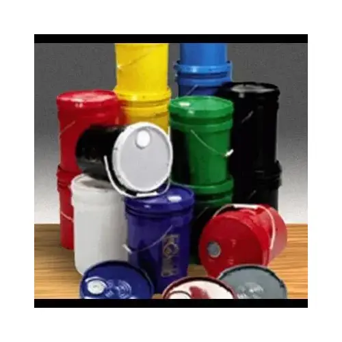 Pail 5 GAL Plastic Black With Metal Handle - pack of 120