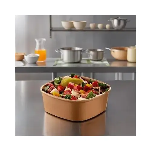 Bowl 12 OZ Paper Kraft Square - pack of 300