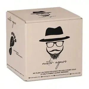 Rep the US MA-SBA15U Straw 5.9 IN Agave Black Unwrapped - pack of 2000