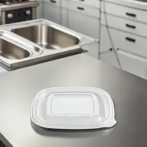 Placon 111646001 Lid Flat Medium (MED) 7.5X7.5X0.325 IN For 24-32 OZ Bowl - pack of 300