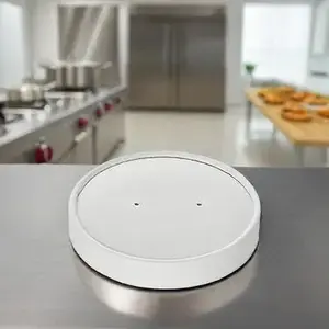 Stanpac STAPACSLP32 Lid Single Wall Poly-Coated Paper White Spiral For Bowl - pack of 1000