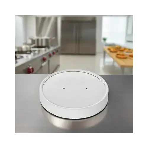 Lid Single Wall Poly-Coated Paper White Spiral For Bowl - pack of 1000