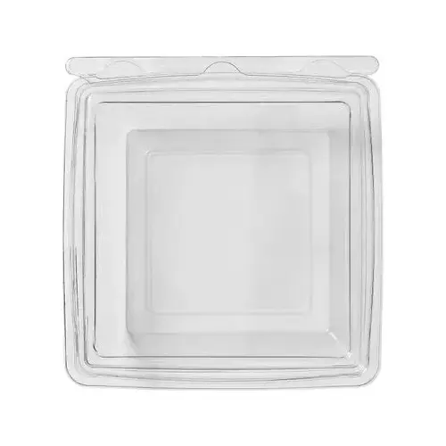 Fresh N' Sealed Bowl & Lid Combo With Flat Lid Large (LG) 32 OZ PET Clear Square Hinged - pack of 140 Fresh N' Sealed Bowl & Lid Combo With Flat Lid Large (LG) 32 OZ PET Clear Square Hinged - pack of 140