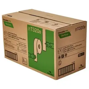 CASCADES PRO T320 Cascades PRO Perform Toilet Paper & Tissue Roll Tandem 3.4IN X1250FT 2PLY White Jumbo (JRT) - pack of 6