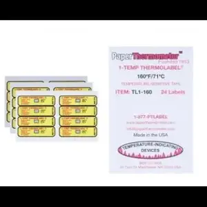 Thermolabel TL1-160 Thermolabel Label 0.5X1.8125 IN Rectangle Temperature Indicator - pack of 24
