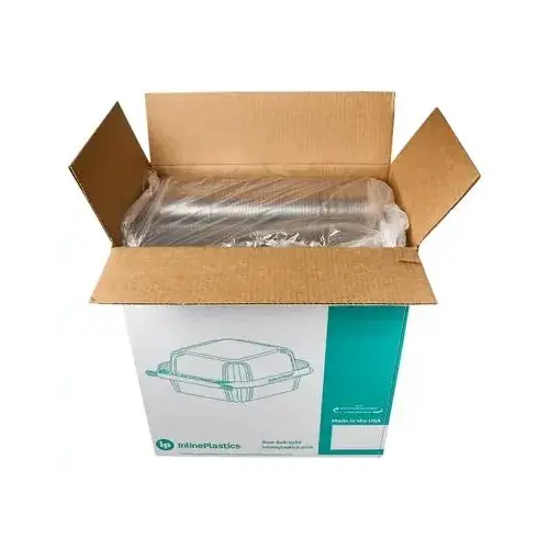 Safe-T-Fresh Deli Container Hinged With Dome Lid 24.7 OZ RPET Clear Square - pack of 272 Safe-T-Fresh Deli Container Hinged With Dome Lid 24.7 OZ RPET Clear Square - pack of 272