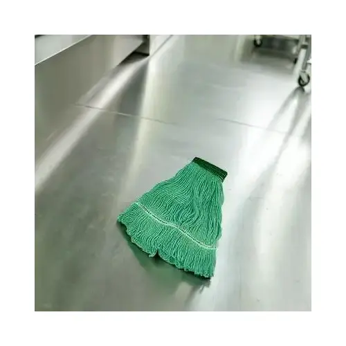 Mop Head Medium (MED) Green Synthetic Fiber Loop End - pack of 12