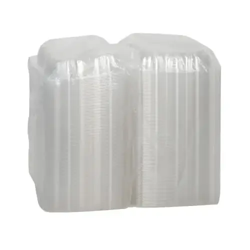 Take-Out Container Hinged With Dome Lid 8.5X8.3X3 IN 3 Compartment OPS Clear Square - pack of 200