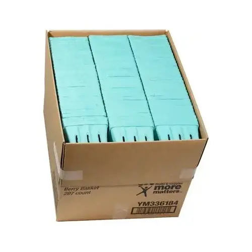 Berry Basket 32 OZ Molded Fiber Green Square - pack of 297