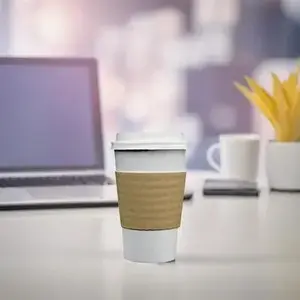 BriteVision R-GNRC-BRWN-8OZ Cup Sleeve Paper Kraft For 8-10 OZ - pack of 1200