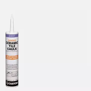 CUSTOM BUILDING PRODUCTS, INC. PC64010S-6 Polyblend Ceramic Tile Caulk, Sanded, Arctic White, 10.5 oz.
