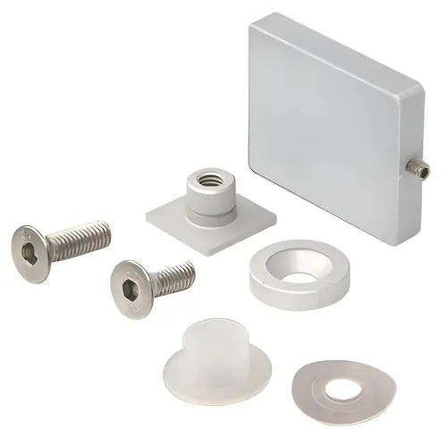 Cabo Satin Anodized Fixed Panel Bracket for Soft Slide Shower Door System Cabo Satin Anodized Fixed Panel Bracket for Soft Slide Shower Door System