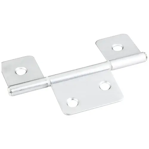Brushed Chrome 3-1/2" Three Leaf Fixed Pin Swaged Non-Mortise Hinge - pack of 100 Brushed Chrome 3-1/2" Three Leaf Fixed Pin Swaged Non-Mortise Hinge - pack of 100