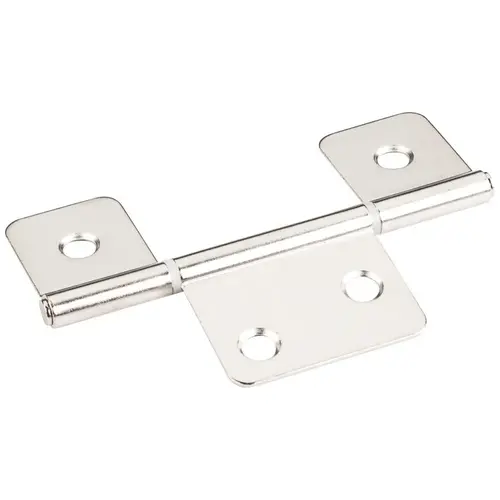 Bright Nickel 3-1/2" Three Leaf Fixed Pin Swaged Non-Mortise Hinge - pack of 100 Bright Nickel 3-1/2" Three Leaf Fixed Pin Swaged Non-Mortise Hinge - pack of 100