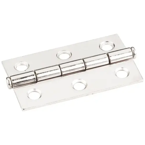 Bright Nickel 2-1/2" x 1-1/2" Single Half Swaged Butt Hinge - pack of 100 Bright Nickel 2-1/2" x 1-1/2" Single Half Swaged Butt Hinge - pack of 100