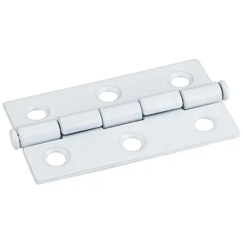 White 2-1/2" x 1-1/2" Single Half Swaged Butt Hinge - pack of 100 White 2-1/2" x 1-1/2" Single Half Swaged Butt Hinge - pack of 100