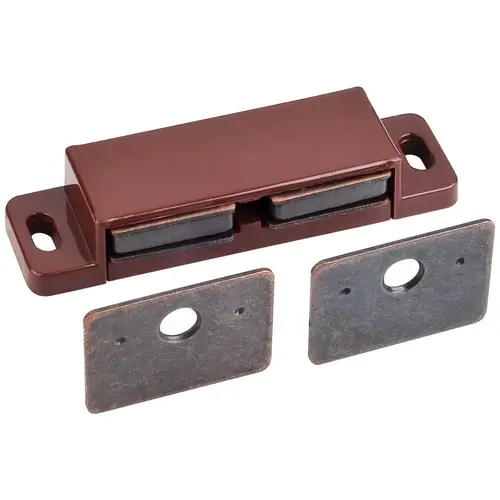 15 lb. Brown Double Magnetic Catch with Bronze Strike and Screws - pack of 10000 15 lb. Brown Double Magnetic Catch with Bronze Strike and Screws - pack of 10000